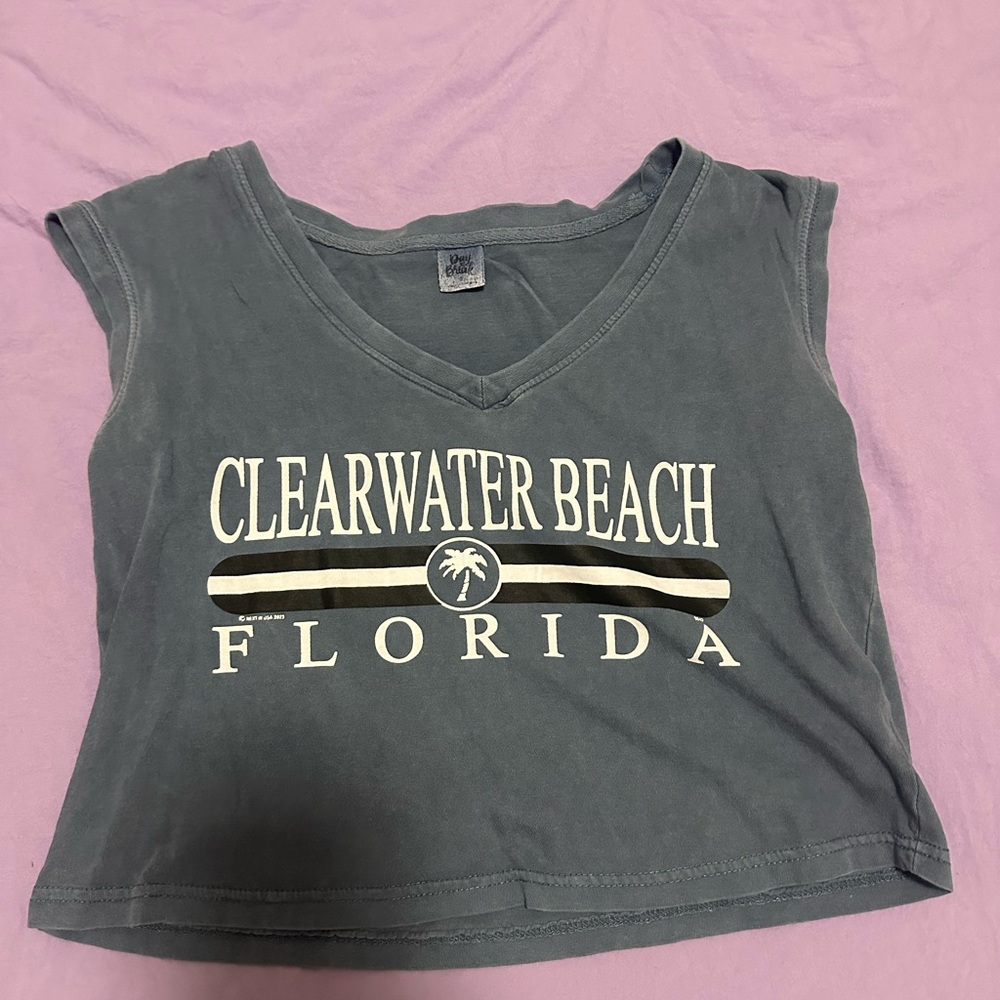 Blue Cropped Tank